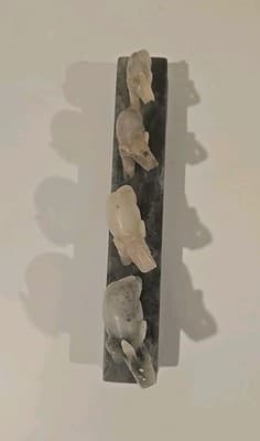 VTG Chinese Soapstone Elephant Family Figurine The People's Republic of China 9" - Thumbnail 8