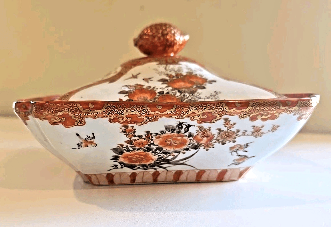 Antique 18C Large Tureen Qing Chinese Porcelain Chine de Commande Sepia READ - Thumbnail 14