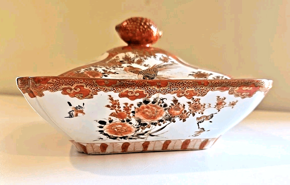 Antique 18C Large Tureen Qing Chinese Porcelain Chine de Commande Sepia READ - Thumbnail 12