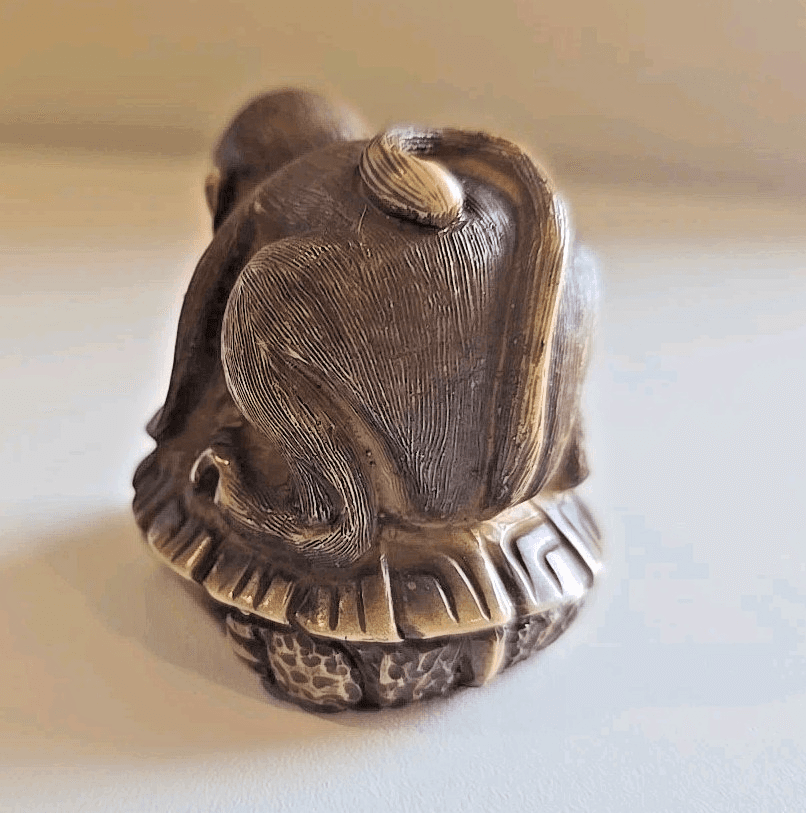 Netsuke Monkey Antique Japanese Boxwood Vintage Ojime Edo Japan - Thumbnail 6