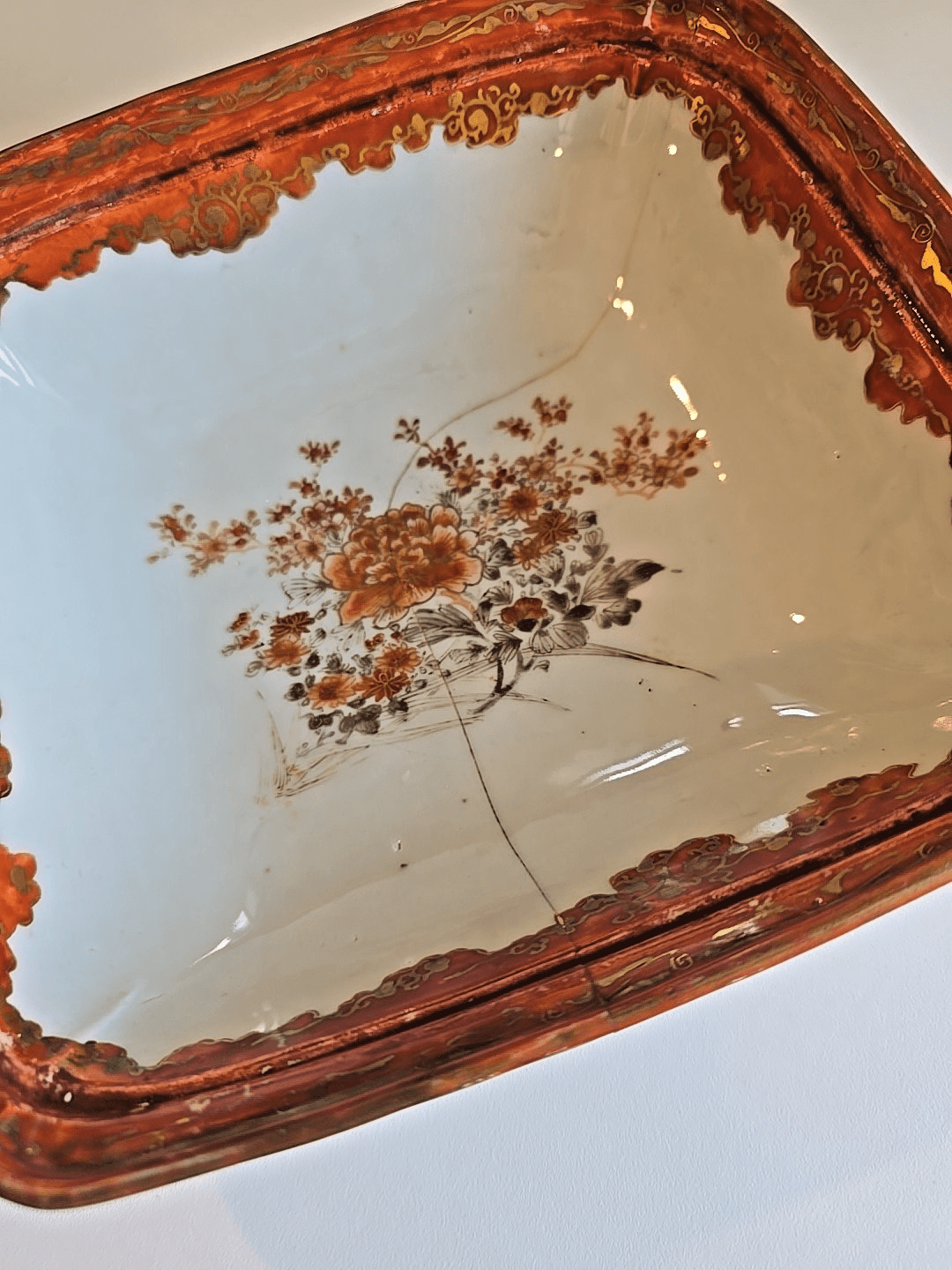 Antique 18C Large Tureen Qing Chinese Porcelain Chine de Commande Sepia READ - Thumbnail 8