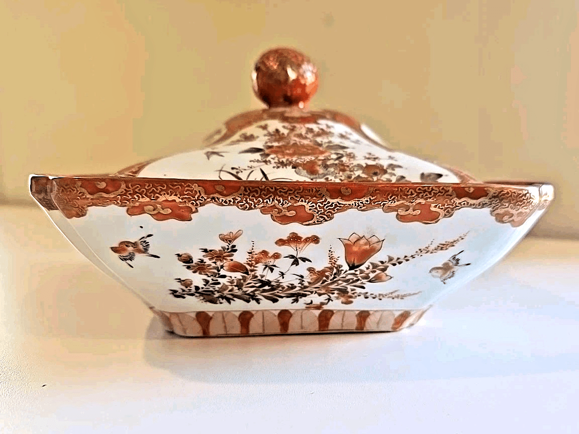Antique 18C Large Tureen Qing Chinese Porcelain Chine de Commande Sepia READ - Thumbnail 13