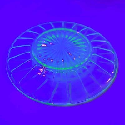Vintage Green Depression Glass 6.5" Plate Hazel Atlas Ribbon Pattern - Thumbnail 5