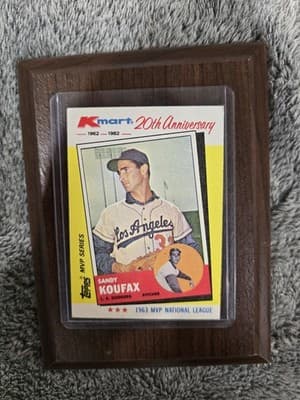 SANDY KOUFAX: Topps - Kmart 20th Anniversary MVP Series 1962-1982