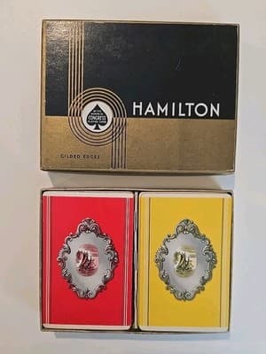 Hamilton Congress Sailboat Poker Original Vintage Playing Cards