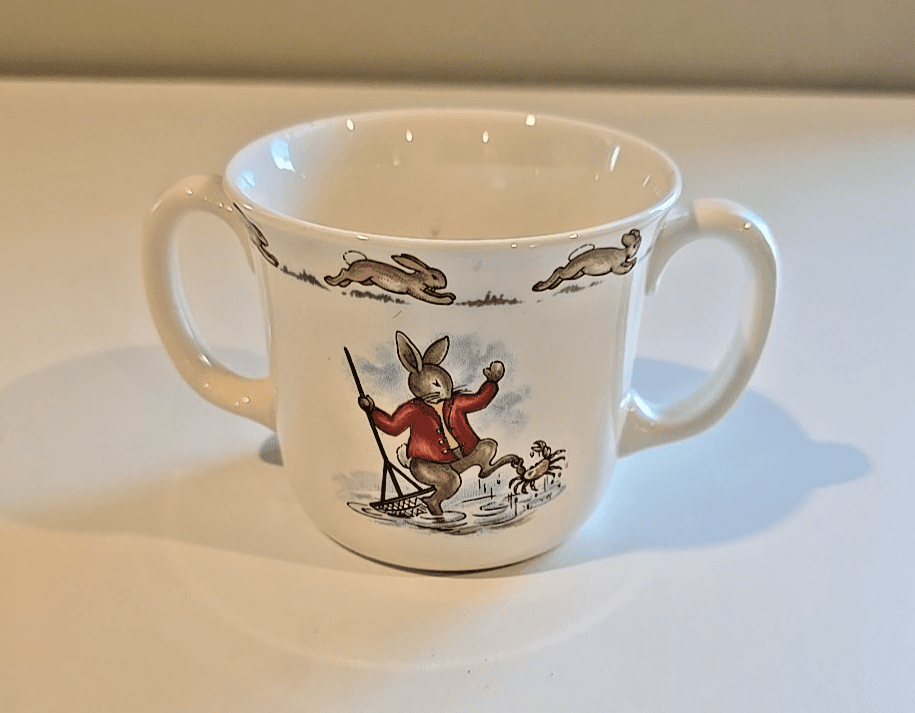 Bunnykins Royaolo Doulton 1936 Bone China 2 Handled Hug a Mug 'Windy Day'