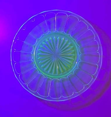 Vintage Green Depression Glass 6.5" Plate Hazel Atlas Ribbon Pattern - Thumbnail 4