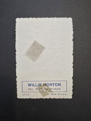 1969 Topps - Deckle Edge Willie Horton #9 - Thumbnail 2