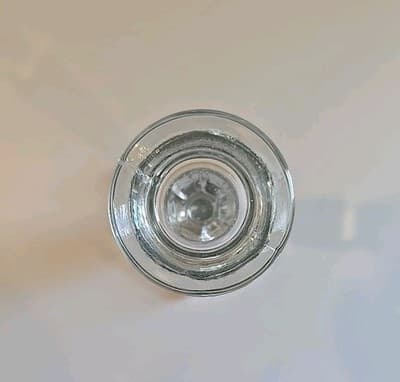 Vintage Clear Pressed Glass Candle Holder Hexagon Base 8-1/2 Inches - Thumbnail 3