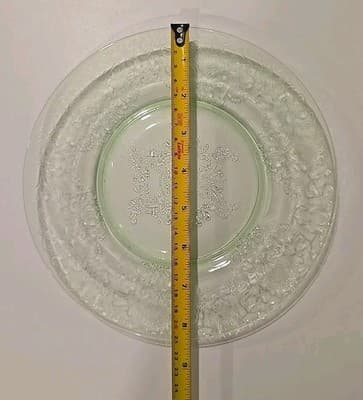 Hazel Atlas Florentine No 2 Green Depression Glass Small Bread Plate - Thumbnail 2