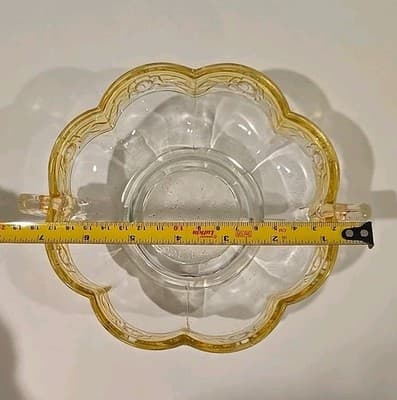 Vintage 1950-60 Carnival Glass Aztec (Rose) Nut Or Candy Bowl Amberina - Thumbnail 2