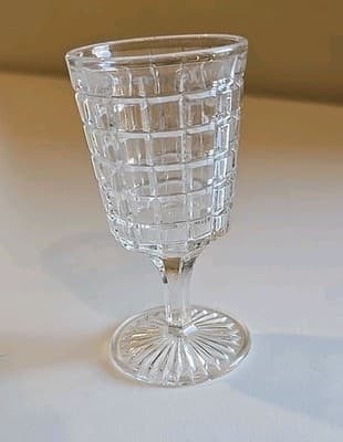 Block wine glass EAPG - Thumbnail 2