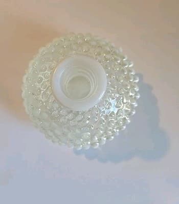 VTG Fenton Opalescent Moonstone Hobnail Bud Vase Perfume Bottle Decanter - Thumbnail 2