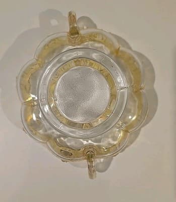 Vintage 1950-60 Carnival Glass Aztec (Rose) Nut Or Candy Bowl Amberina - Thumbnail 8