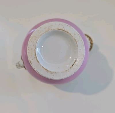 Antique 19th c. English Derby Porcelain Creamer Cream Jug Pitcher Pink Gold - Thumbnail 8