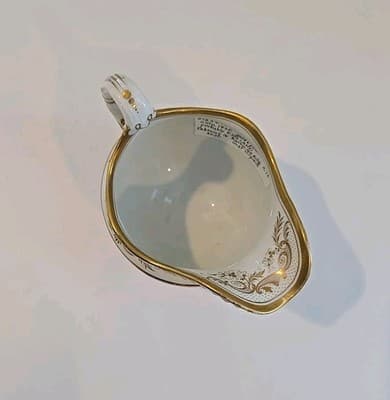 Antique 19th c. English Derby Porcelain Creamer Cream Jug Pitcher Pink Gold - Thumbnail 9