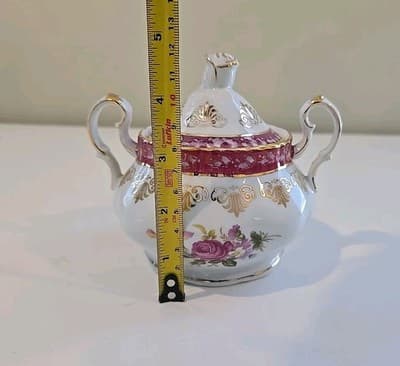 Yusui Porcelain 24KT G.P. Sugar Bowl - Thumbnail 8