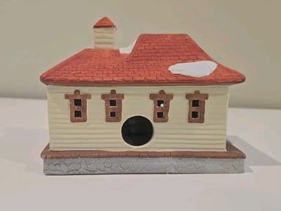 VTG Dickensville Collectibles Noma Porcelain Lighted House Weston Station 1990 - Thumbnail 5