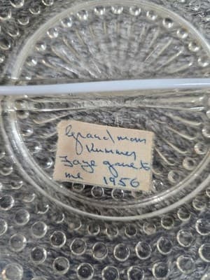 VINTAGE ANCHOR HOCKING HOBNAIL MOONSTONE DIVIDED BOWL 1941-1946 - Thumbnail 2