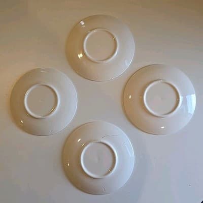 Vintage Set of 4 Taylor & Taylor Fine China "Summer Rose" Saucers - Thumbnail 2