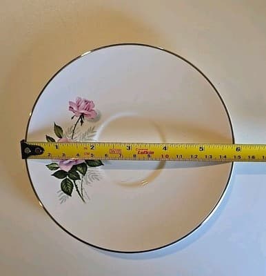 Vintage Set of 4 Taylor & Taylor Fine China "Summer Rose" Saucers - Thumbnail 4