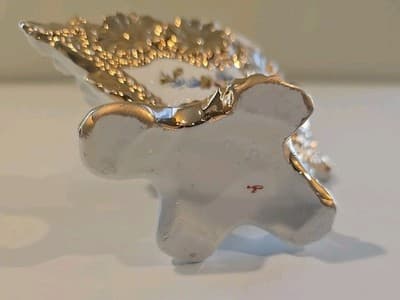 Antique Porcelain Basket Daisy + Flower Motif Gold Gilt Hand Painted 1898 R - Thumbnail 13