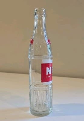 NEHI Beverages Soda Pop Bottle Clear Glass Ribbed Sides 10 oz Vintage 1970's - Thumbnail 4