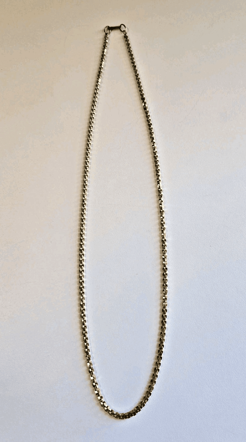 Vintage Signed Hobé Hobe Long Gold Tone Plated Chain Necklace 24" - Thumbnail 2
