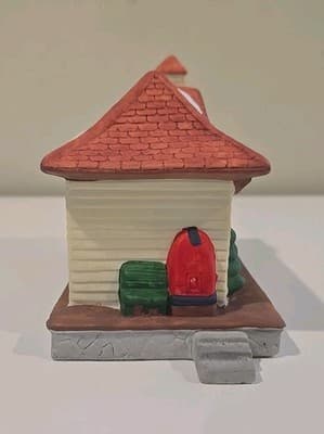 VTG Dickensville Collectibles Noma Porcelain Lighted House Weston Station 1990 - Thumbnail 6