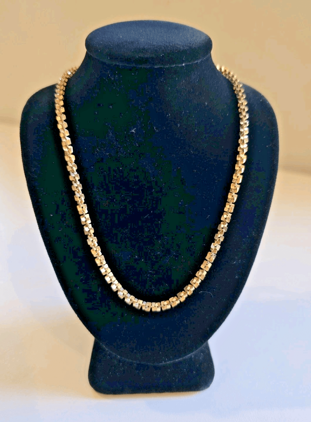 Vintage Signed Hobé Hobe Long Gold Tone Plated Chain Necklace 24"
