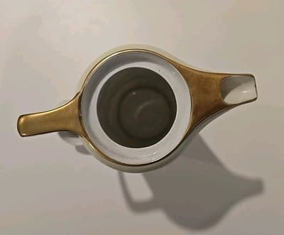 Antique Prussia Royal Rudolstadt White Rose Chocolate Pot - Thumbnail 8