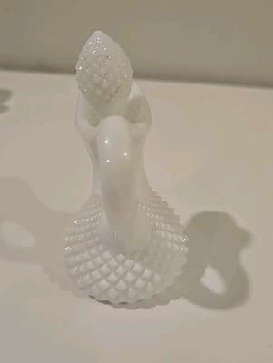 Vintage Westmoreland 5" English White Hobnail Milk Glass Cruet w/Stopper MCM - Thumbnail 6