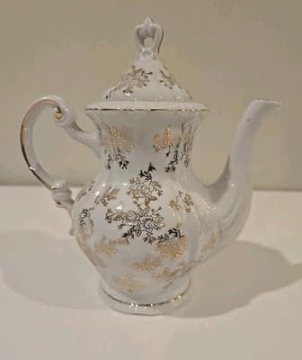 Vintage Royal Crown Arnart Creation Coffee Pot & Lid Gold Gilt - Thumbnail 6