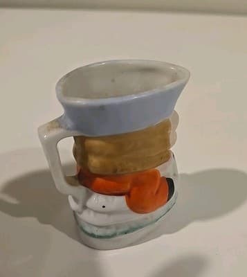 VTG Occupied Japan Mini 3" Woman Toby Mug Creamer Hand Painted - Thumbnail 5