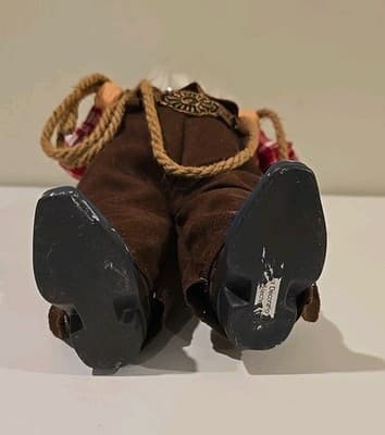 Cowboy Santa Doll With Lasso & Saddle - 16" Tall Western Rancher #S-4 - Thumbnail 6