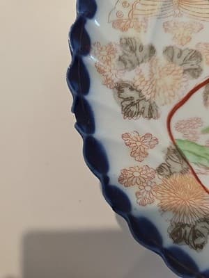 Antiques Imari Geisha Girl Japanese Hand Painted Plate Set of 3 - Thumbnail 10