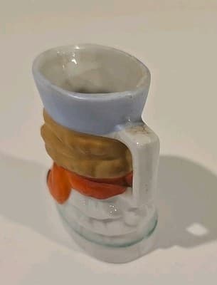 VTG Occupied Japan Mini 3" Woman Toby Mug Creamer Hand Painted - Thumbnail 4