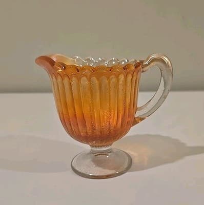 Imperial Carnival Glass Table Creamer Marigold Pitcher