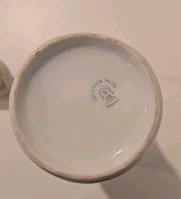 Antique Prussia Royal Rudolstadt White Rose Chocolate Pot - Thumbnail 9