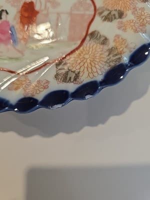 Antiques Imari Geisha Girl Japanese Hand Painted Plate Set of 3 - Thumbnail 11