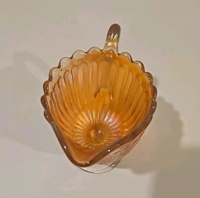 Imperial Carnival Glass Table Creamer Marigold Pitcher - Thumbnail 8