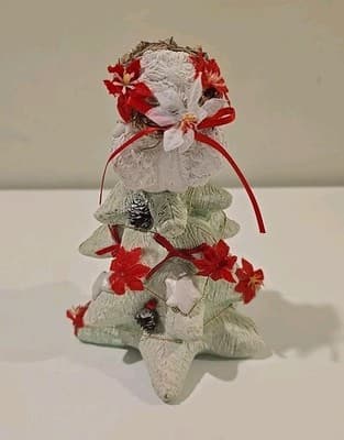 Dreamsicles Vintage 1994 Cherub Christmas Tree. Heavy Ceramic Or Clay . Made In - Thumbnail 3