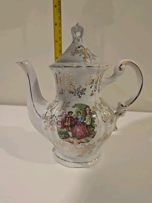 Vintage Royal Crown Arnart Creation Coffee Pot & Lid Gold Gilt - Thumbnail 3