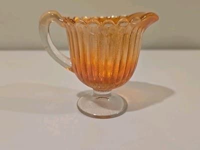 Imperial Carnival Glass Table Creamer Marigold Pitcher - Thumbnail 2