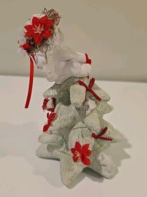 Dreamsicles Vintage 1994 Cherub Christmas Tree. Heavy Ceramic Or Clay . Made In - Thumbnail 4