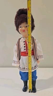 Vintage Ethnic Russian Girl Doll Hard Plastic Faces - Thumbnail 2