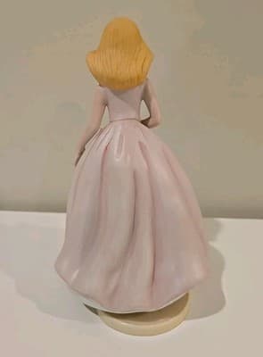 Vintage Berman & Anderson Music Box - Maiden in Pink Rose Dress Flowers Works - Thumbnail 3