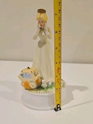 VTG "Cinderella" Milano Porcelain Sculpture By Eda Mann Figurine Music Box 1982 - Thumbnail 7