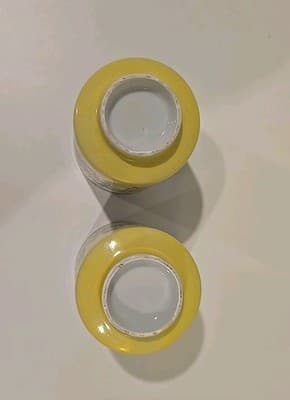 Set Of 2 Chinese Famille Rose Yellow Shou CUPS 3" T - Thumbnail 6