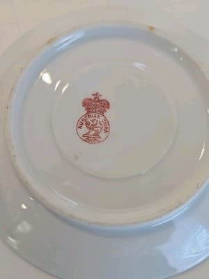 Austrian China Porcelain Teacup & Saucer Green Flowers - Thumbnail 9